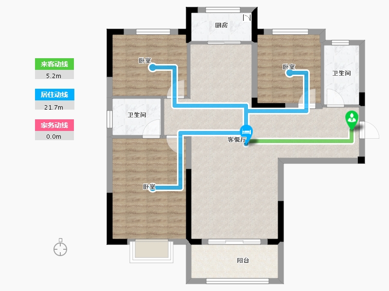 湖北省-孝感市-御颂新天地-96.18-户型库-动静线