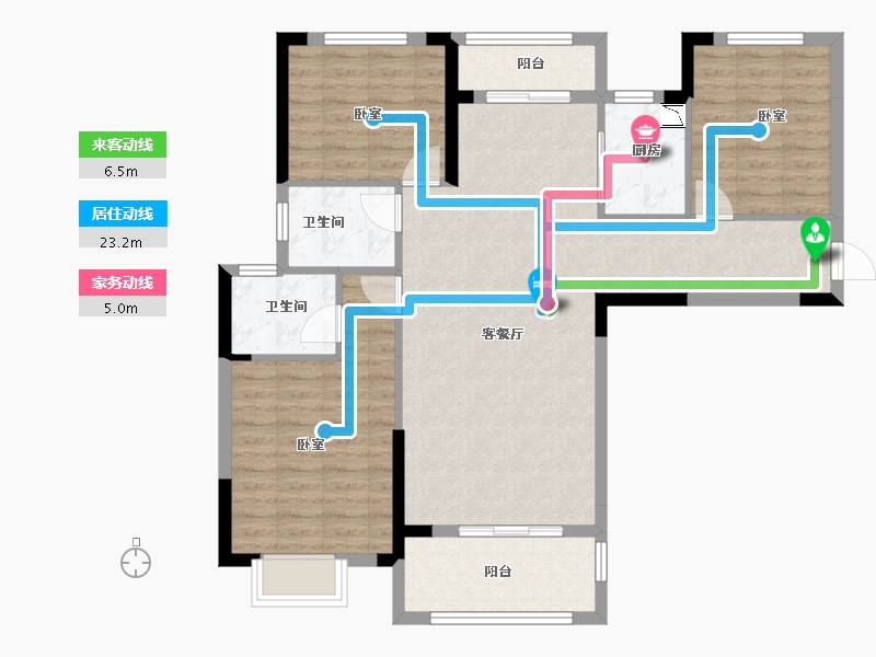 湖北省-孝感市-御颂新天地-97.35-户型库-动静线