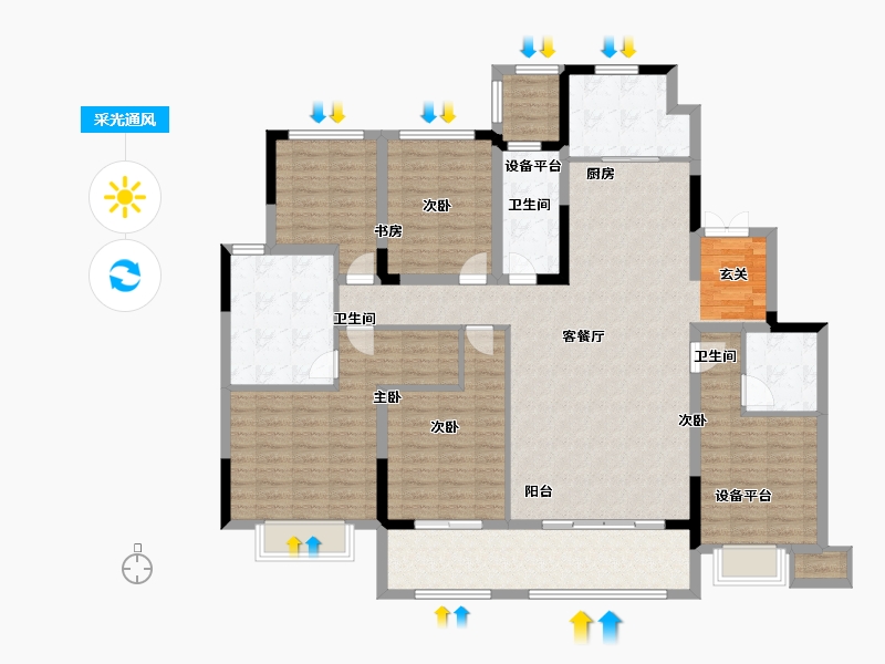 江苏省-常州市-金坛新城金郡-150.00-户型库-采光通风