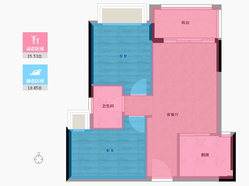 广东省-珠海市-路福•星光上-49.73-户型库-动静分区