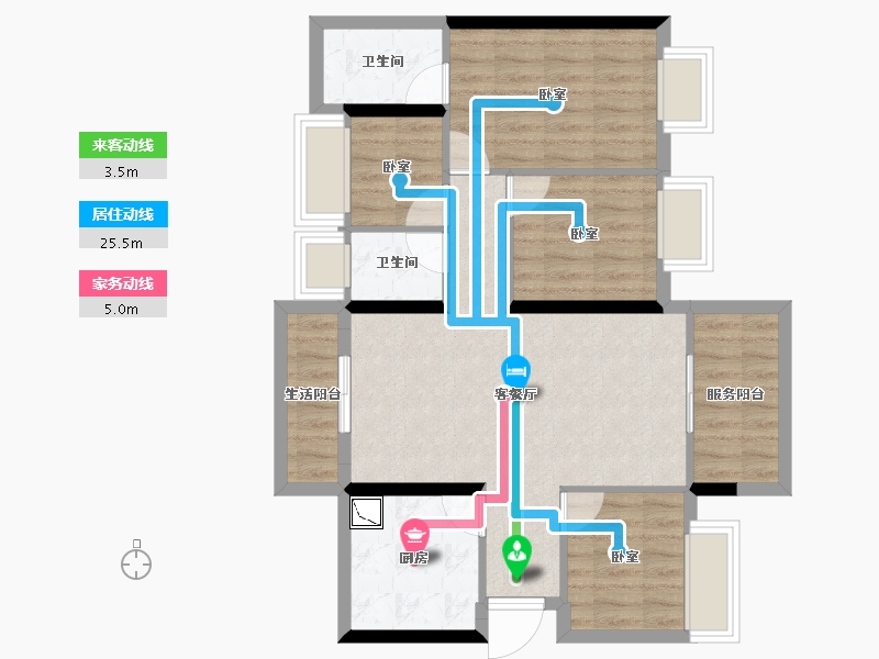 广东省-湛江市-建实帝景银湾-78.23-户型库-动静线