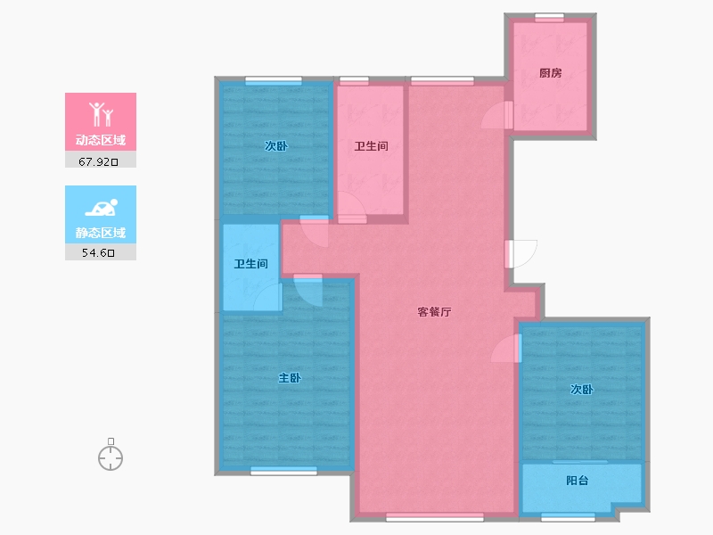 山东省-潍坊市-金鼎世家-110.40-户型库-动静分区