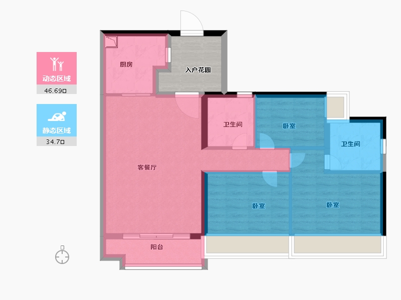 广东省-广州市-实地•广州常春藤-78.00-户型库-动静分区