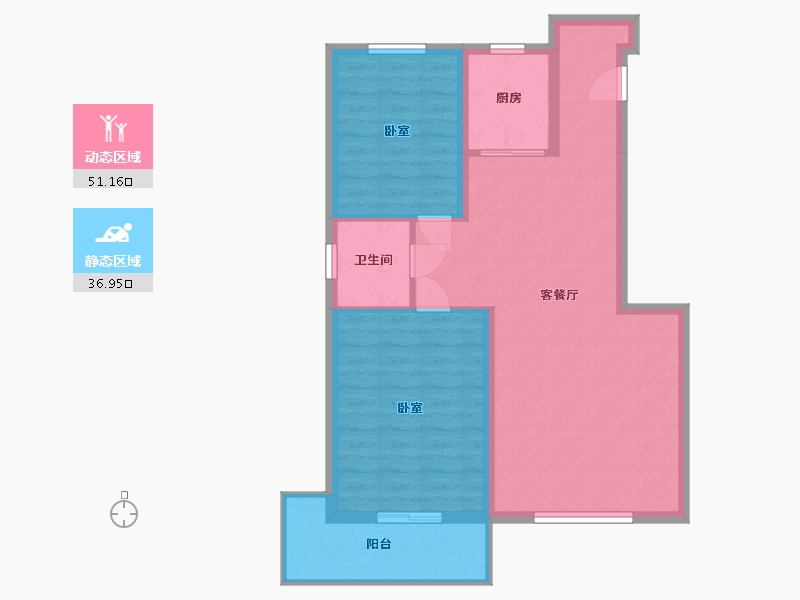 辽宁省-葫芦岛市-文化星城-79.56-户型库-动静分区