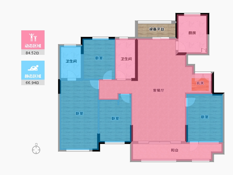 山东省-潍坊市-恒信绿城春风江南-142.00-户型库-动静分区