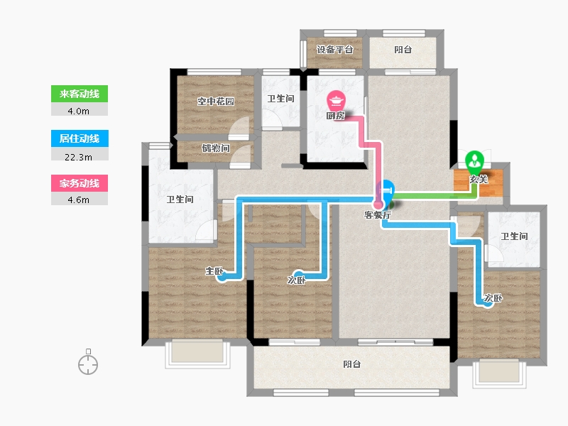 江苏省-常州市-金坛新城金郡-132.00-户型库-动静线