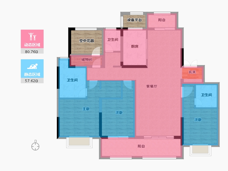 江苏省-常州市-金坛新城金郡-132.00-户型库-动静分区