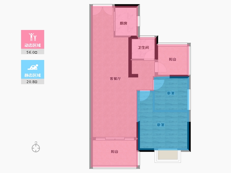 广东省-惠州市-经达御金湾-68.76-户型库-动静分区