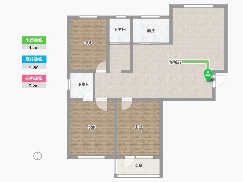 山东省-淄博市-冠博兰亭苑-115.00-户型库-动静线