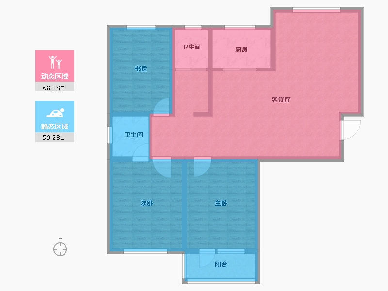 山东省-淄博市-冠博兰亭苑-115.00-户型库-动静分区