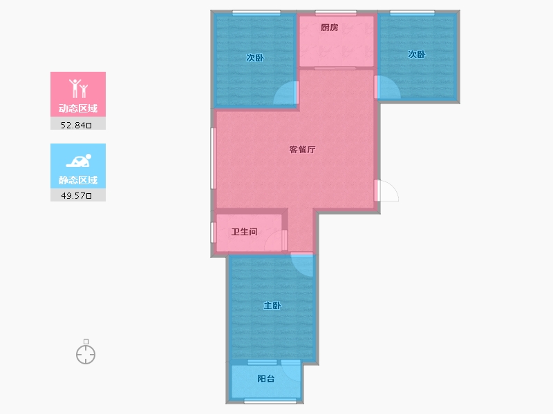 山东省-淄博市-冠博兰亭苑-92.00-户型库-动静分区