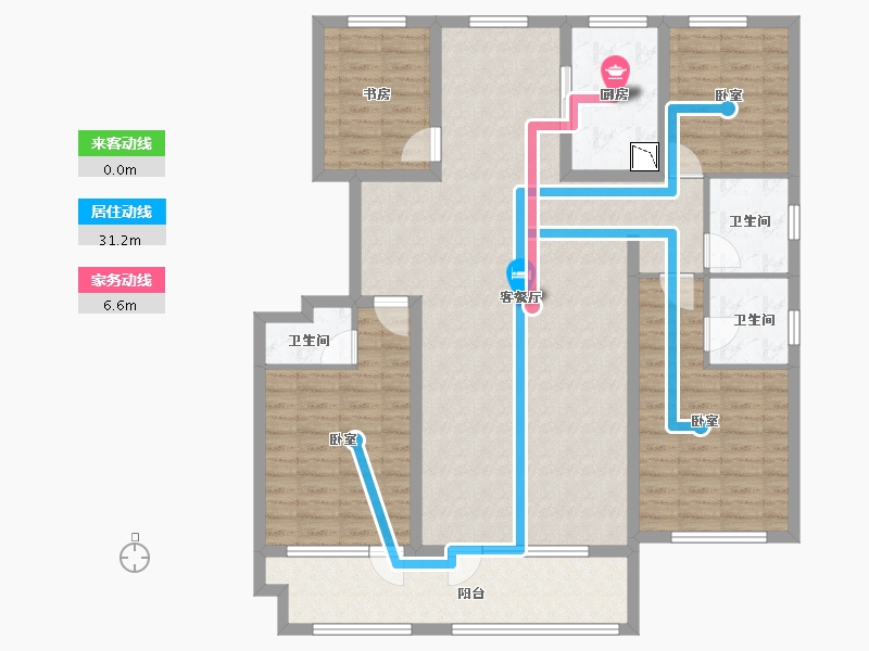 山东省-潍坊市-恒信绿城春风江南-136.38-户型库-动静线