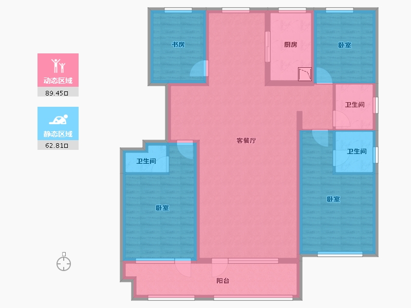 山东省-潍坊市-恒信绿城春风江南-136.38-户型库-动静分区