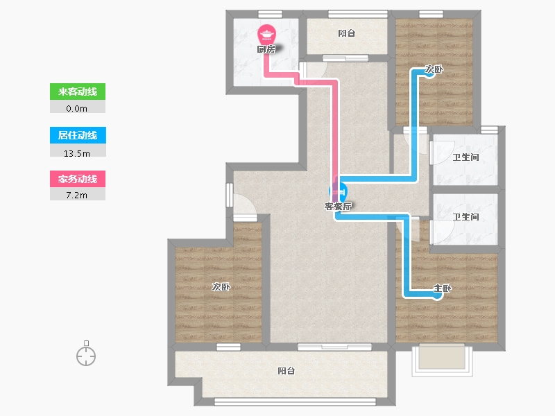 山东省-临沂市-松鹤一品-94.27-户型库-动静线