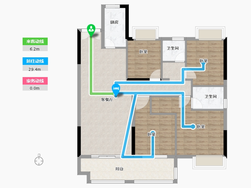 湖北省-孝感市-佳磐瑞府-113.69-户型库-动静线