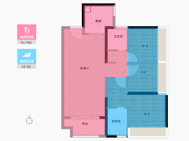 广东省-广州市-保利葉公馆-77.00-户型库-动静分区