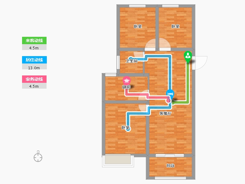 江苏省-宿迁市-乐府兰庭书香苑-83.01-户型库-动静线