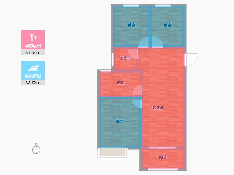 江苏省-宿迁市-乐府兰庭书香苑-83.01-户型库-动静分区