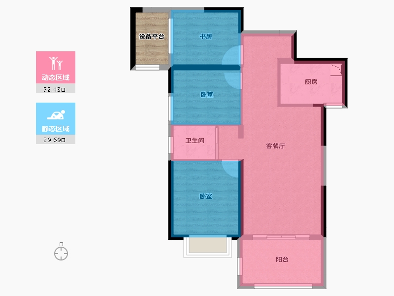 湖南省-长沙市-中交·中央公园-76.99-户型库-动静分区