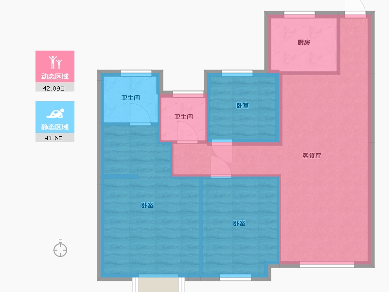 湖北省-天门市-中央公馆-75.40-户型库-动静分区