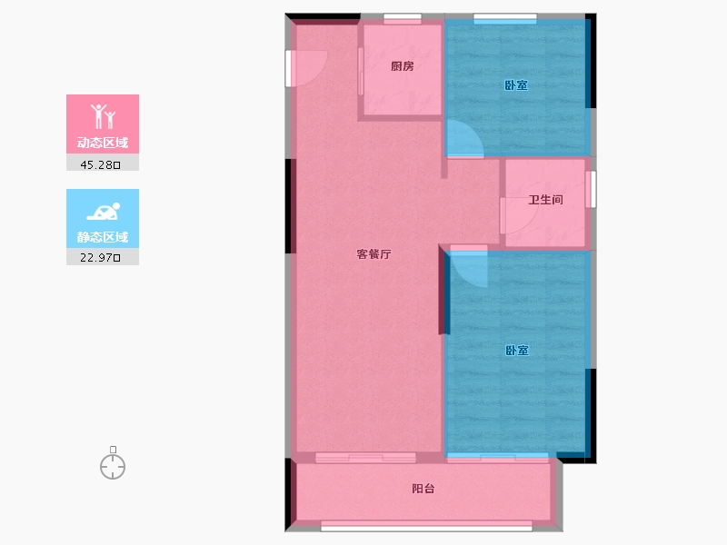 浙江省-杭州市-融信澜庭启杭-61.96-户型库-动静分区