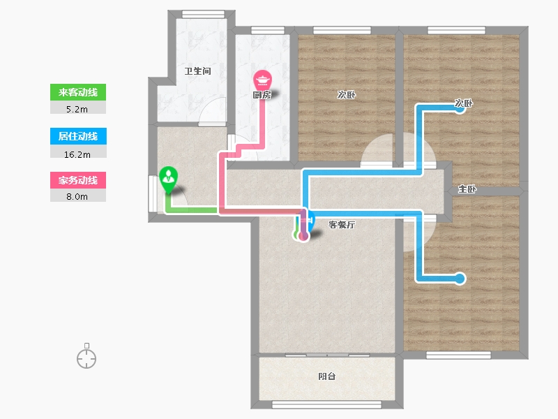 山东省-淄博市-宁宇富城花苑-96.00-户型库-动静线