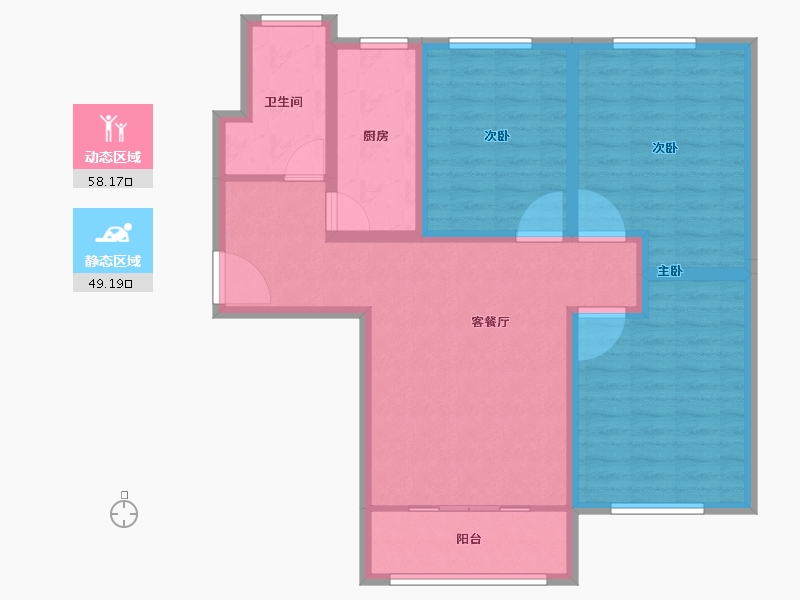 山东省-淄博市-宁宇富城花苑-96.00-户型库-动静分区