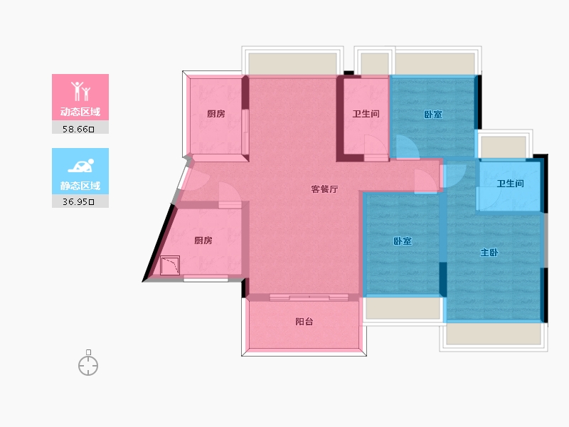 广东省-惠州市-金广运骅府-84.32-户型库-动静分区