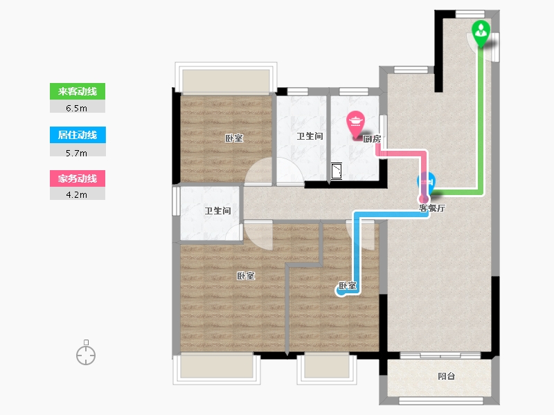 湖北省-黄冈市-孔雀城十里湖光-92.00-户型库-动静线