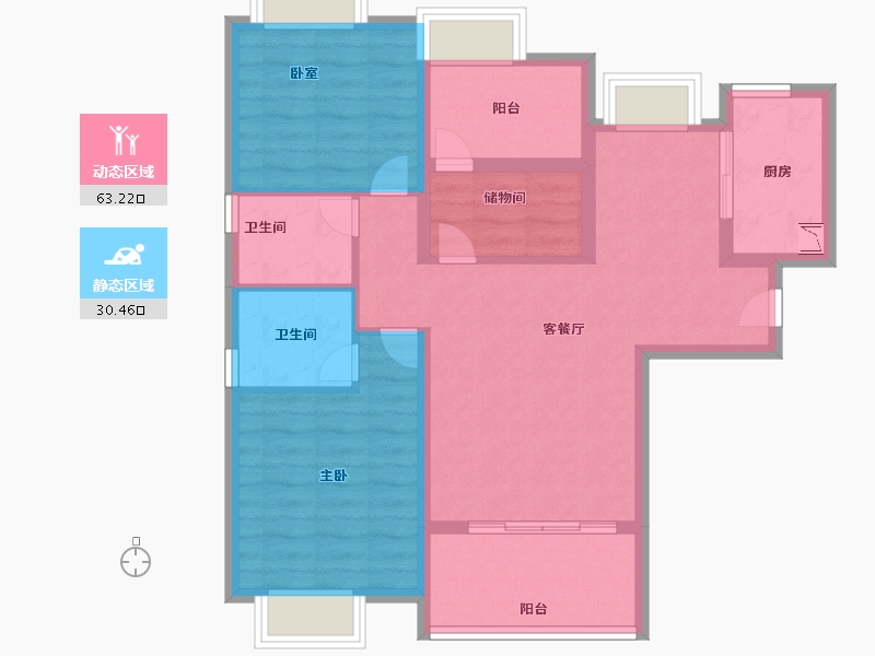 福建省-厦门市-中交和美新城-83.00-户型库-动静分区