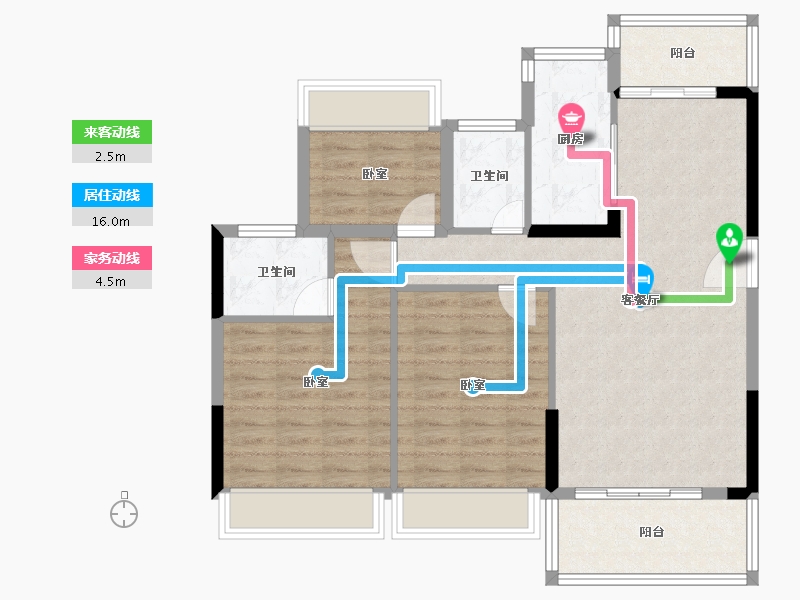 广东省-江门市-东方御璟苑-88.98-户型库-动静线