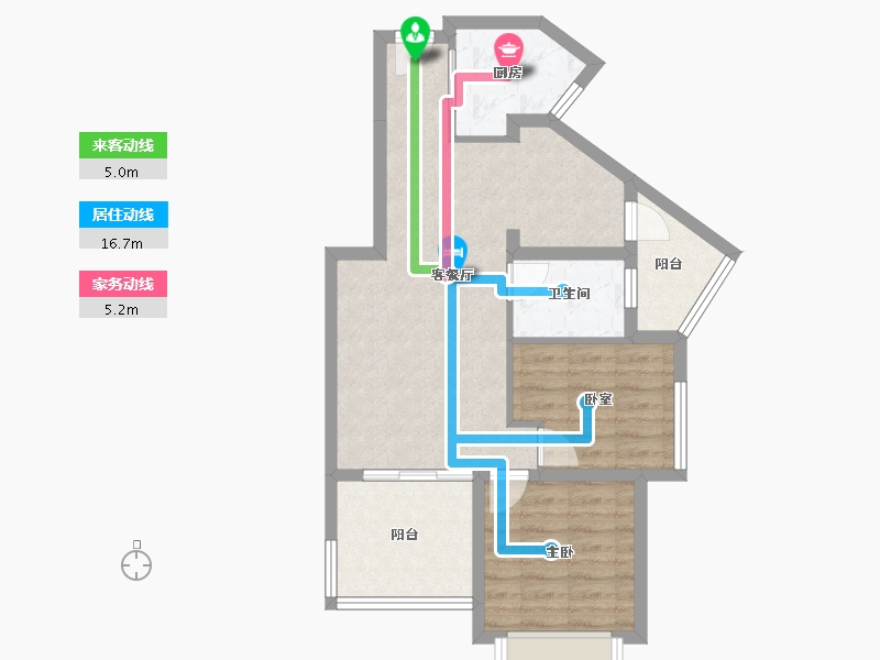 福建省-厦门市-永鸿厦门湾1号-64.95-户型库-动静线