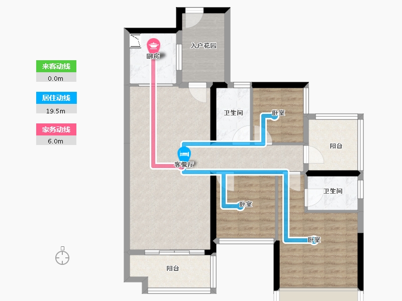 广东省-广州市-创基天峰-85.16-户型库-动静线