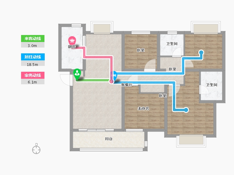 湖北省-武汉市-金地中核格林格林-110.00-户型库-动静线