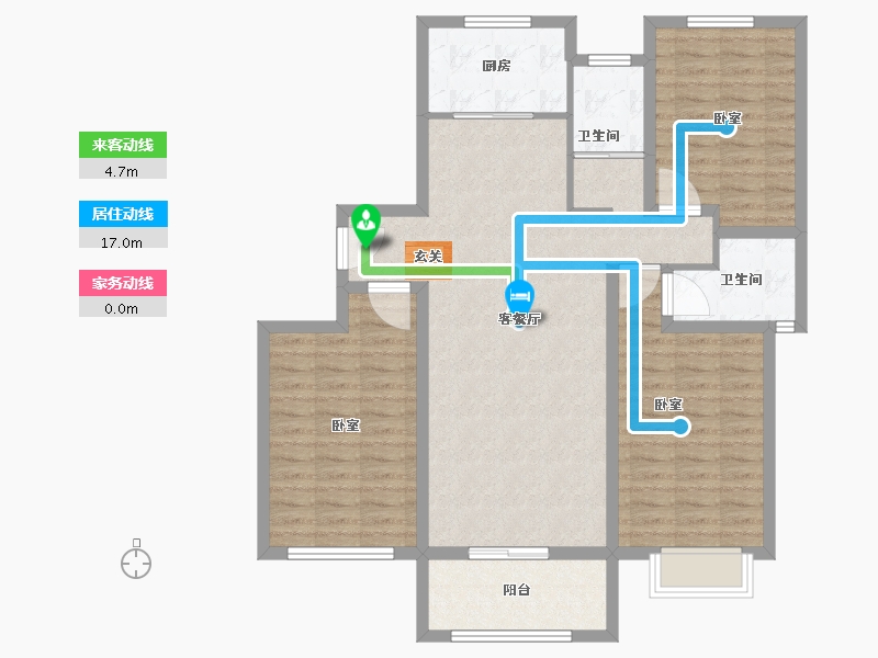 山东省-潍坊市-城投清荷园-106.01-户型库-动静线