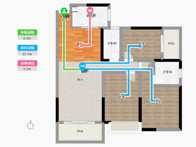 湖南省-衡阳市-加洲美域-92.41-户型库-动静线