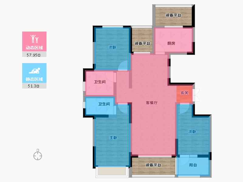 山东省-淄博市-橡树黄金城-112.01-户型库-动静分区