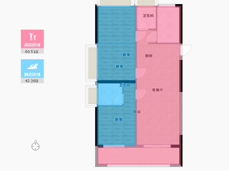 湖北省-武汉市-首开光明国风上观-94.00-户型库-动静分区