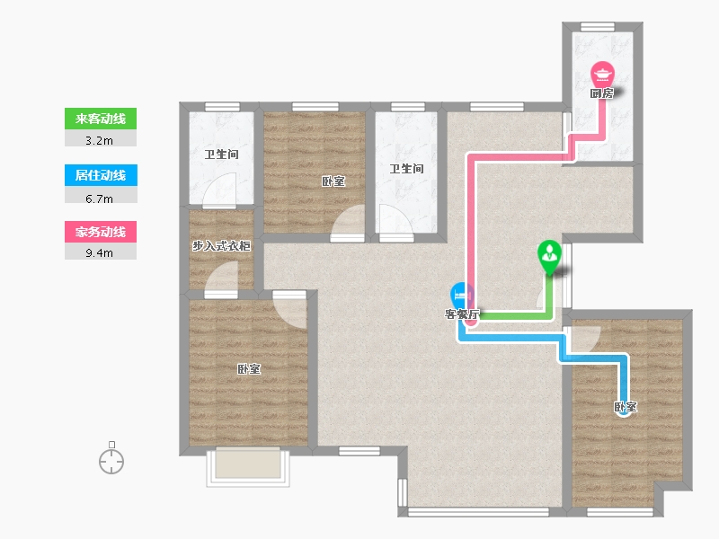 山东省-潍坊市-安丘壹号公馆-116.01-户型库-动静线