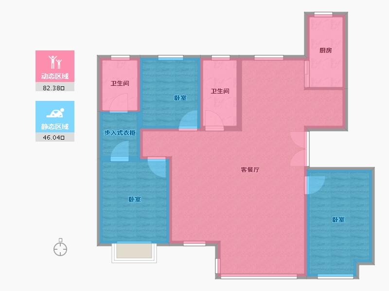 山东省-潍坊市-安丘壹号公馆-116.01-户型库-动静分区