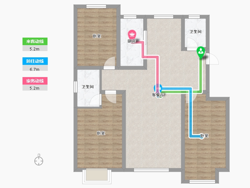 山东省-潍坊市-安丘壹号公馆-94.00-户型库-动静线