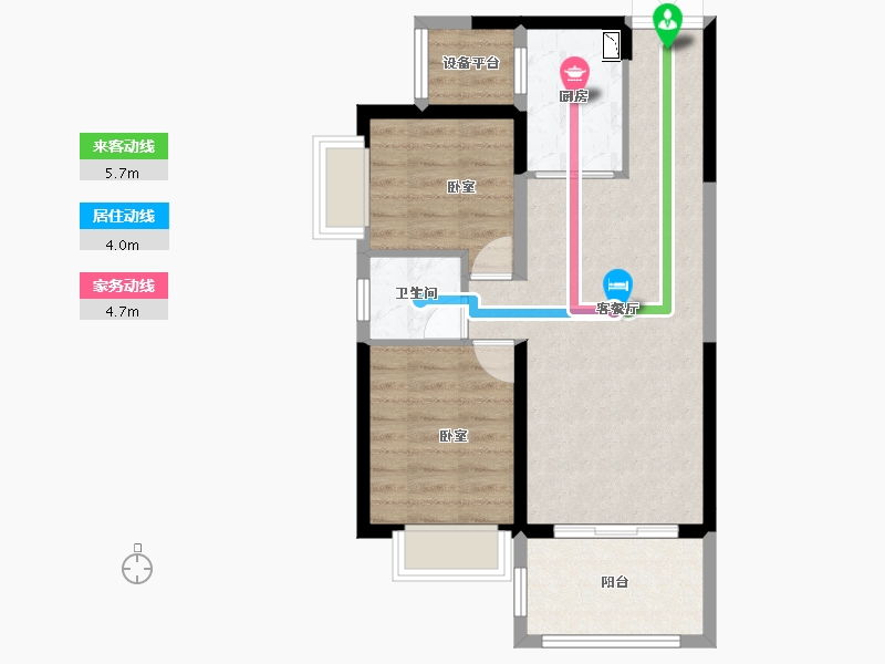 湖南省-长沙市-中交·中央公园-61.82-户型库-动静线