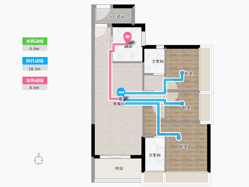 广东省-广州市-时代水岸-78.00-户型库-动静线