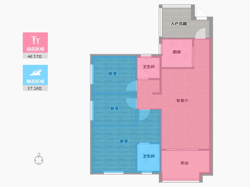 湖南省-株洲市-康桥小镇-83.03-户型库-动静分区