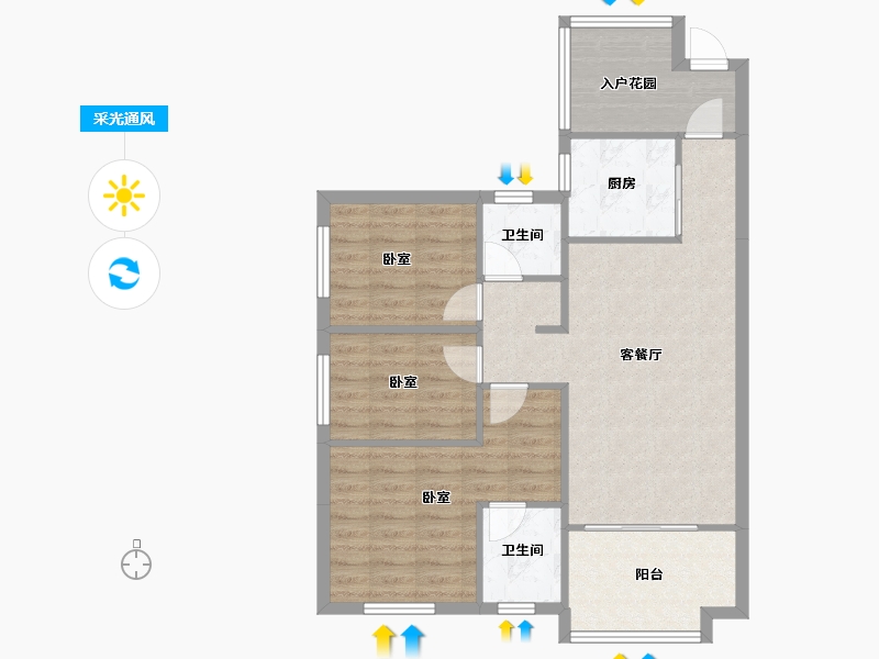 湖南省-株洲市-康桥小镇-83.03-户型库-采光通风