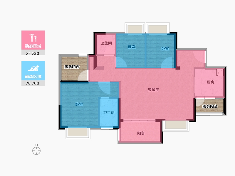 广东省-湛江市-方圆·雅颂御府-92.11-户型库-动静分区