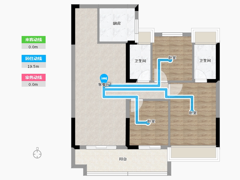 湖北省-孝感市-应城碧桂园·云玺-83.39-户型库-动静线