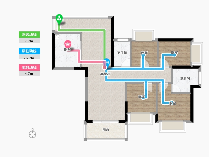 广东省-珠海市-路福•星光上-80.08-户型库-动静线