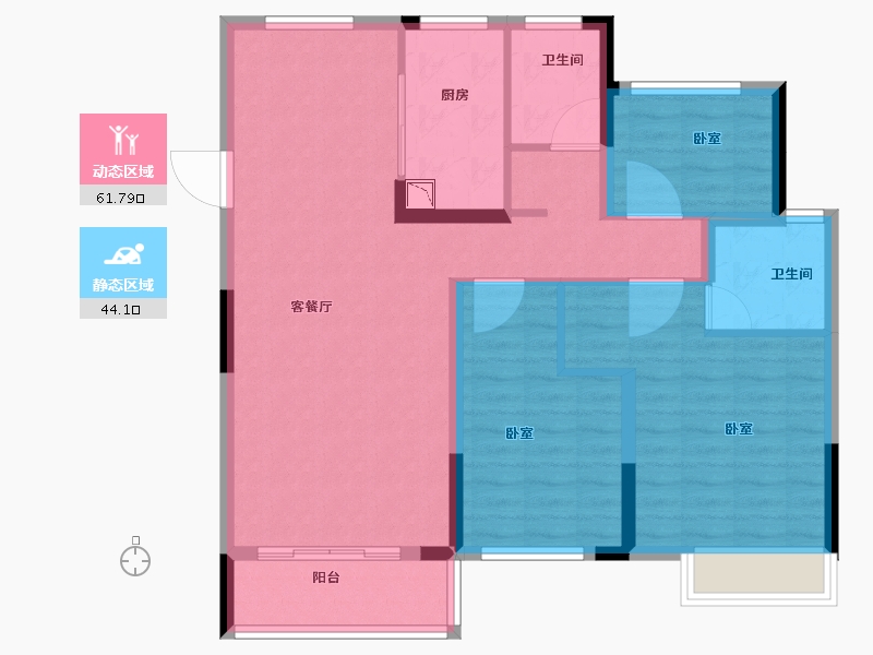 河南省-商丘市-亿洲·山水学府-95.00-户型库-动静分区