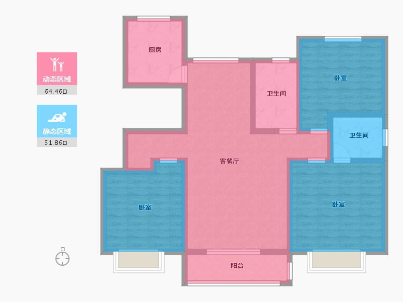 山东省-东营市-花半里芳华-103.01-户型库-动静分区